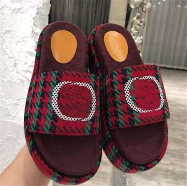 

2022 new fashion designer women sandal beach thick bottom slippers platform shoe alphabet lady sandals leather high heel slipper, Black