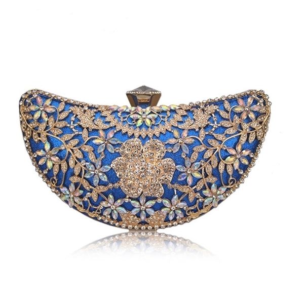 

chaliwini classic women clutch evening bag hollow out metal wedding sequined shoulder prom bridal crystal handbag s 220608