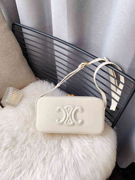 

arc de triomphe armpit bag female high sense box old flower white leather newspaper tofu small square