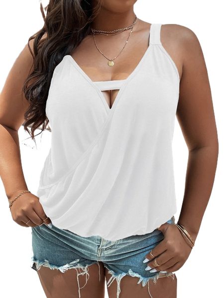 

plus solid cami c14d#, Black