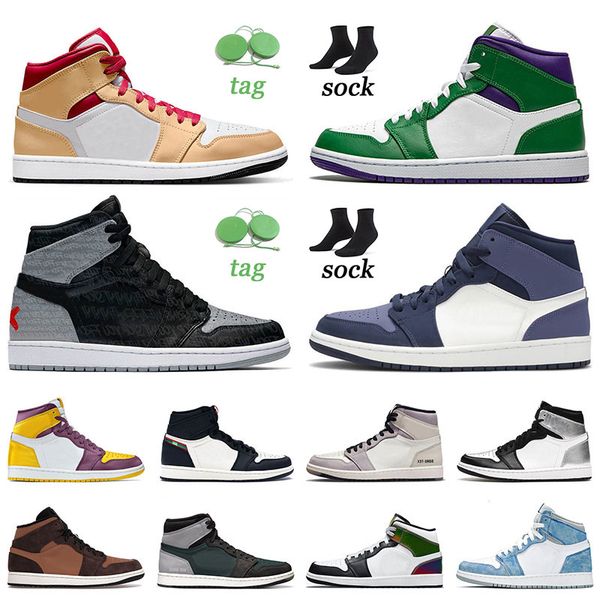 

high og nrgigloo sneakers mens womens 1 1s designer shoes new surfaces coconut milk paris white rebellionaire brotherhood patent royal blue, Black