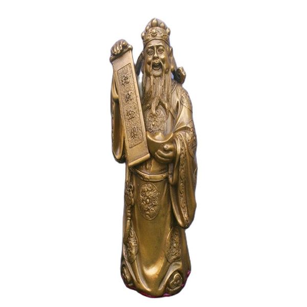 

chinese old bronzes god of wealth copper statue, Black