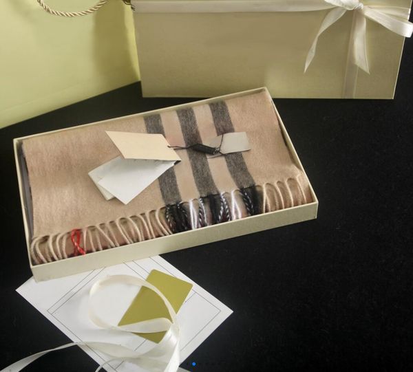 

Echarpe Scarves Designer Cashmere Classic Plaid Fringed Scarf for Mens Womens 100% Packaging Bag Fashion silk scarf