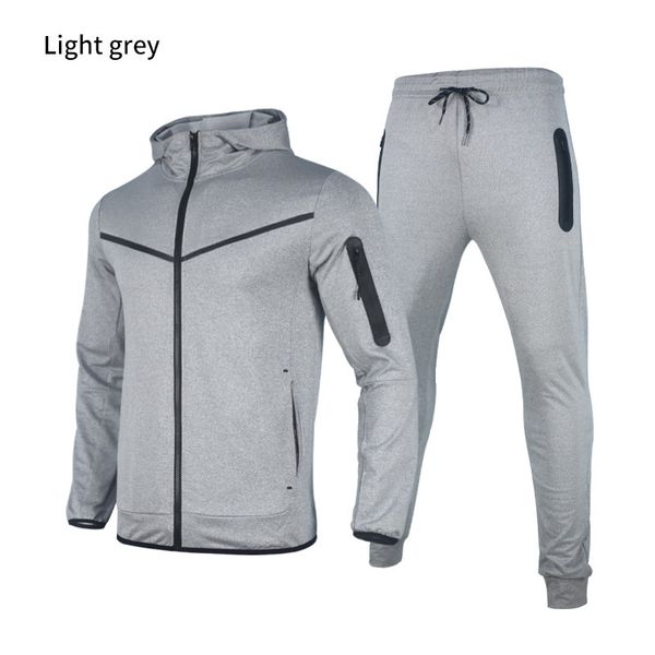 

jacket designer tracksuit fashion mens clothing nk set tech fleece hoodie +pants sweatshirt basketball printed sportswear men's hip-hop, Gray