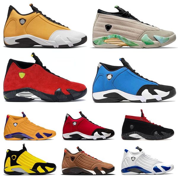 Nike Air Jordan 14 14s XIV Mens Jumpman Retro Basketball Shoes Ginger Gym Blue Gym Red Toro Fortune Candy Cane Winterized Golden Desert Sand Sports Sneakers Trainers