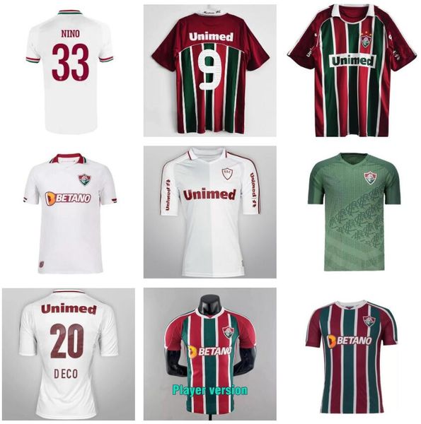 

thai quality 2022 2023 fluminense jerseys 22 23 m.paulo ph ganso soccer jersey nene nino miguel men kids football shirt, Black;yellow