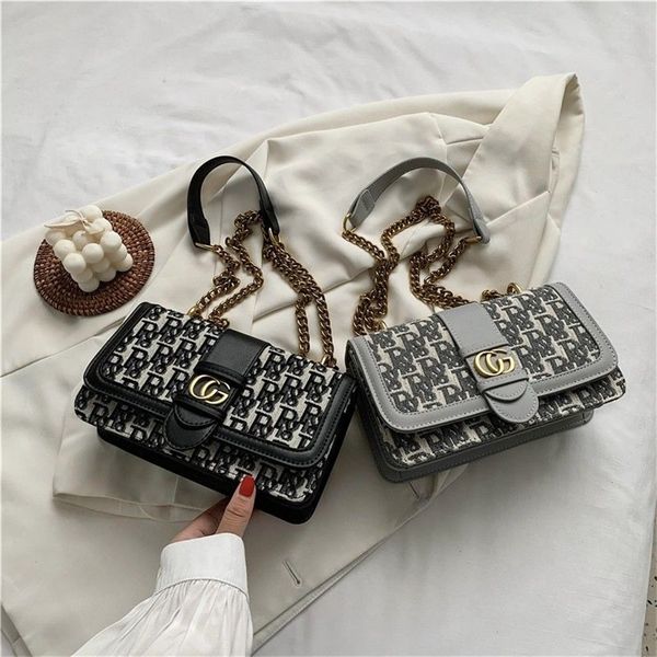 

purses aa net red chain women's new fashion versatile canvas embroidery small square one shoulder slant span bag