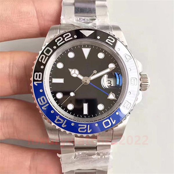 

st9 watch stainless black blue ceramic bezel luxury uu1&maker mens mechanical automatic movement self-winding 126710 wristwatches, Slivery;brown