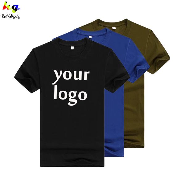 

customizeddiy tshirt design team name advertising shirt men and women casual shortsleeved tshirt 220609, Black
