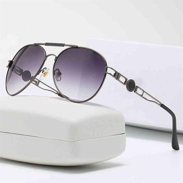 

new sunglasses medusa metal trend sun glasses mens designer eyewear womens british anti glare retro sunglasses220s, White;black