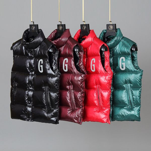 

22ss fashion mens cotton vest style men tee women sleeveless jacket down jacket autumn and winter casual jackets couple warm#02, Black;white