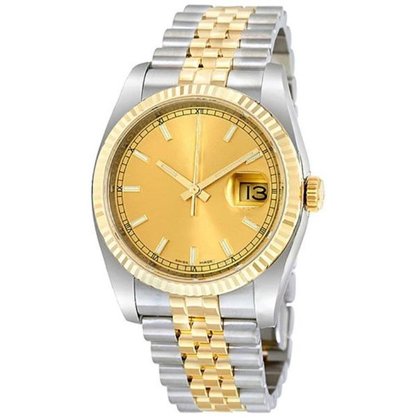 

white luxury watch men 36mm automatic machinery silver watch no battery stainless steel date just sweeping movement whole fact262n, Slivery;brown