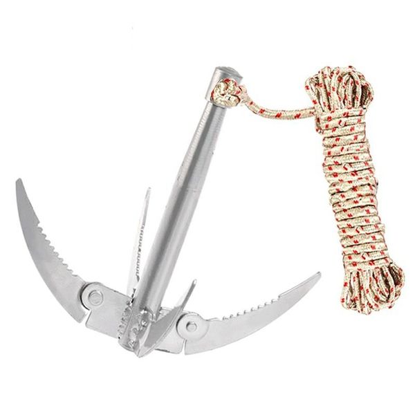 Faltboote Anker Enterhaken Survival Tool mit Seil Angelzubehör Angeln und Seil Grapin 220812