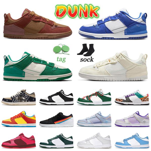 

union x low disrupt 2 designer shoes bart simpson scrap men women trainers unc panda siempre familia sports vintage green valentines day pol, Black