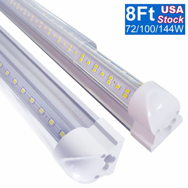 

t8 v shaped led tube light,dual-end powered double row led bulbs with clear cover,daylight white 6500k replace fluorescent low profile linka