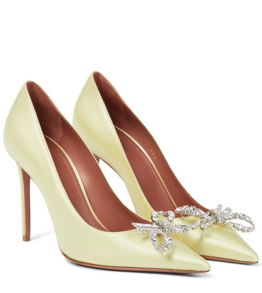 

luxury design rosie crystal-embellished bow-detailed silk pumps shoes spool heeled sandals slingback for women dress shoe evening factory fo, Black