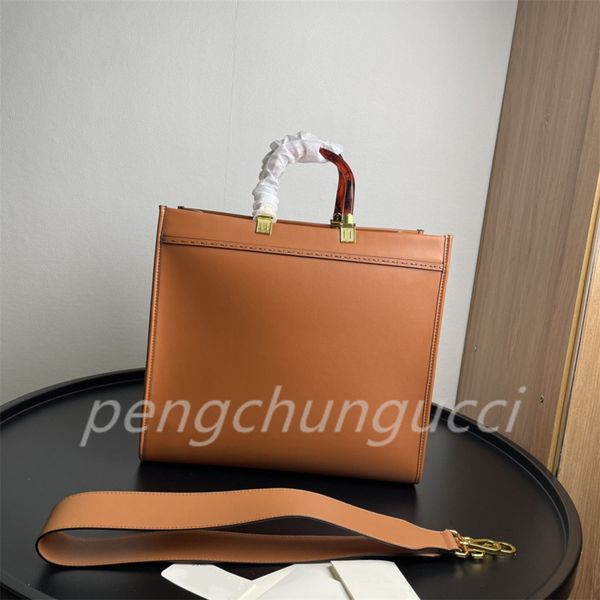 

designer bag handbag sunshine leather medium handbag letter printing fashion shopping bag