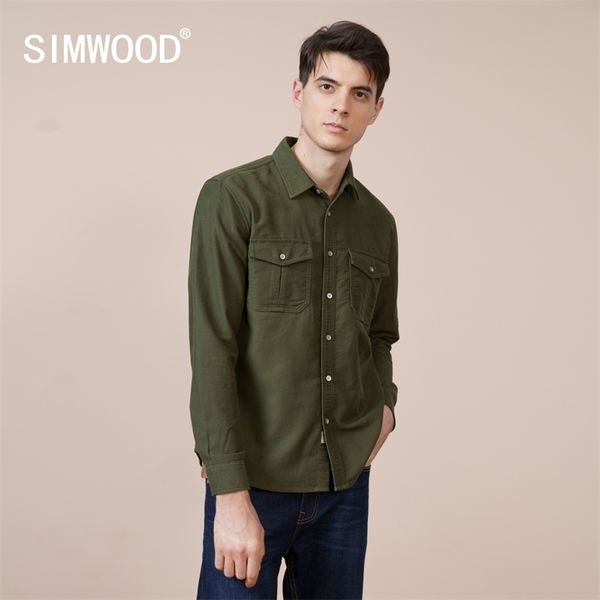 Camisas de carga de primavera homens 100% algodão camisa ocidental plus size de alta qualidade marca roupas sk130175 220322