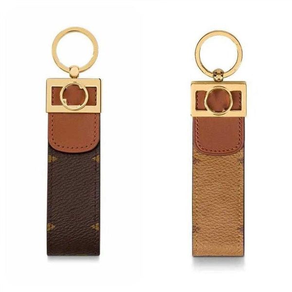 316L Keychains Standless Standless Keychain Designer Titular Brown Flor Flor Chain Chain Ring Buckle Lovers