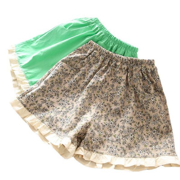 

girls shorts children pants summer kids clothes baby clothing lace flowers casual children's e1763, Black