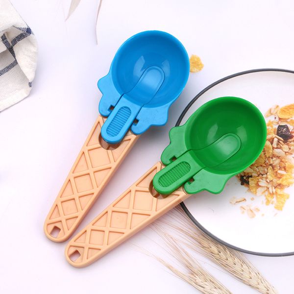 Paletta per gelato con grilletto facile in plastica per cuocere al forno Paletta per melone durevole per gelati congelati, sundaes, utensili da cucina MJ0565