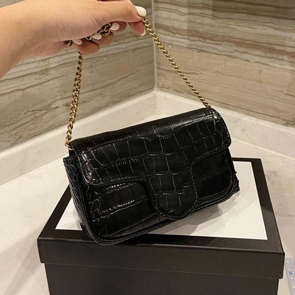 

chain bag totes bags metallic mini luxury designer brand fashion shoulder handbags quality women phone wallet cross body metallic