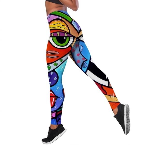 Frauen Leggings Böhmischen Stil Gedruckt Hohe Taille Elastizität Legging 3D Tier Fitness Hose für Weibliche Jogging Hosen W220617