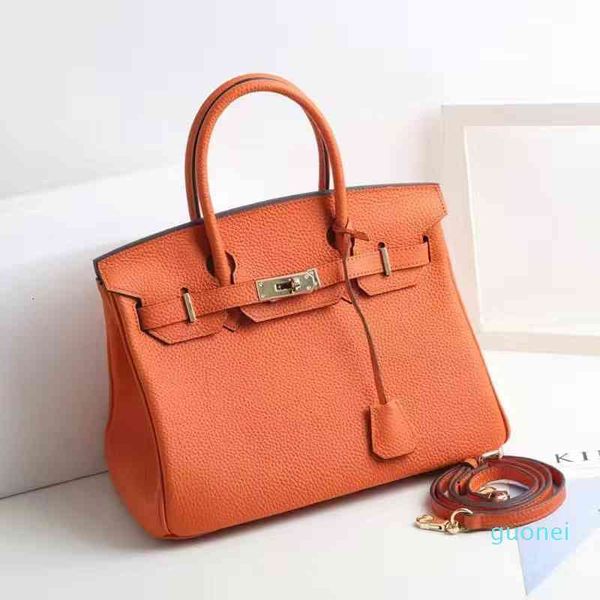 

birkins 2022 new large-capacity platinum leather women's first layer cowhide one-shoulder messenger bag fashion all-match handbag large