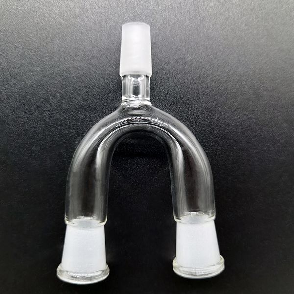 Hookahs Bong Vidro adaptador duplo tigela 14mm 18mm fêmea homem de alta qualidade de alta qualidade Bubbler Dois tamanho Wishbone Splitter Fosco adaptador para opções Bongs Tubulações