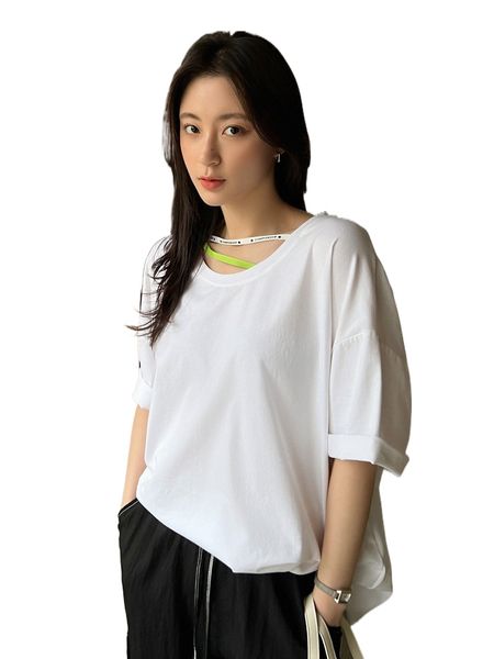 

dazy-less letter graphic drop shoulder oversized tee x3c3#, White