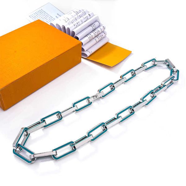 

designers bamboo chain necklace titanium steel electroplating men's and women's hip hop jewelry set famous necklace no box, Silver