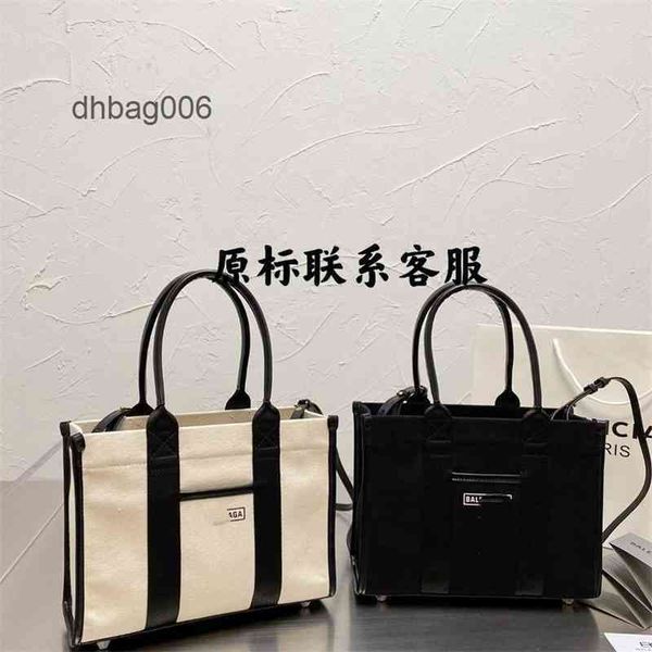 

handbag balencaigass bags and 2022 designer black white letter canvas hbag large capacity single shoulder tote bag men women