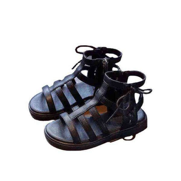 

summer girls sandals children's princess shoes new fashion girls children's hollow gladiator baby girl shoes sandalias nia g220418, Black;red