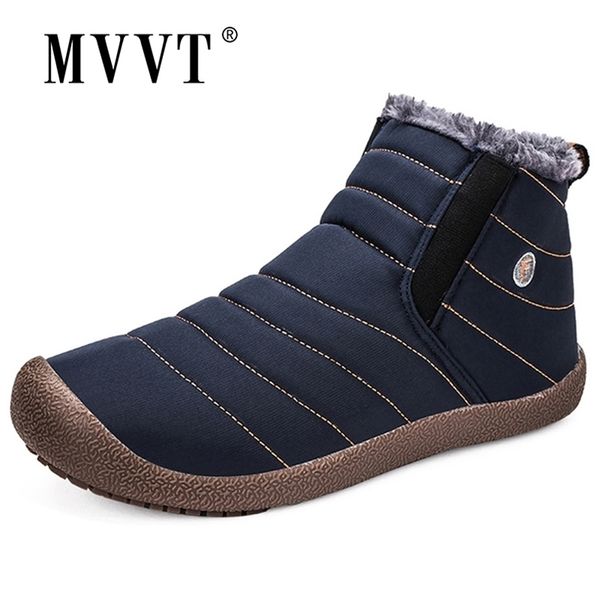 

super warm winter men boots waterproof super quality snow boots men warm winter shoes mens ankle boots fur botas hombre 201204, Black