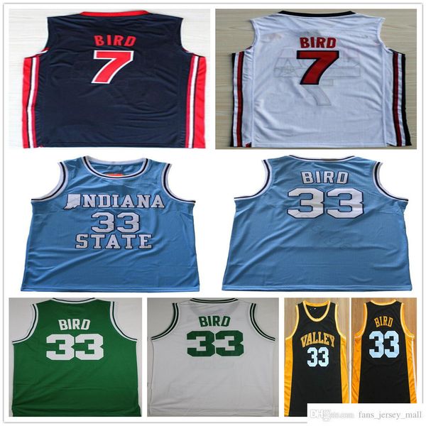 

stitched ncaa vintage indiana state sycamores college basketball jerseys bird #33 jersey nation team dream larry #7 baby blue black valley h