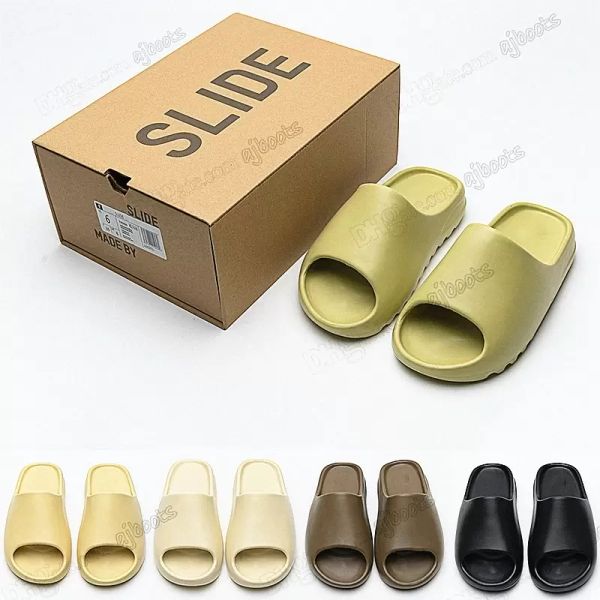 Slipper Herren EVA Damen Bequeme Sandalen Resin Onyx Glow Green Soot Black Bone Desert Sand Pure Foam Slides Herren Slide