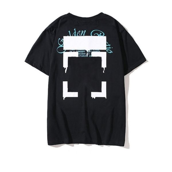 

luxury mens fashion offs brand t shirts designers high-quality t-shirt cotton loose arrow badge original bags women tees casual sport black, White;black