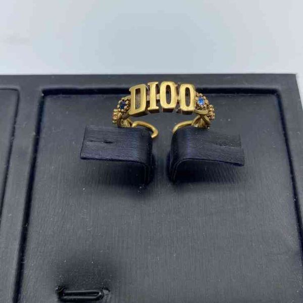 

2022 factory wholesale new home dijia ring, color diamond, hollow out, and versatile, Golden