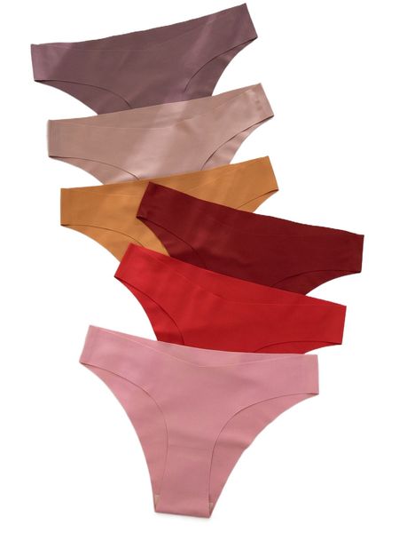 

6pack no show panty set y8cz#, Black;red