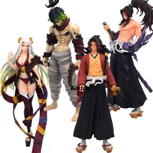 

32cm demnio assassino kisatsutai anime figura kokushibo tsugikuni yoriichi daki giyuutarou de ao modelo boneca brinquedo