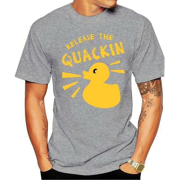 T-shirt da uomo CUTE RELEASE THE QUACKIN T-SHIRT Divertente anatra di gomma gialla