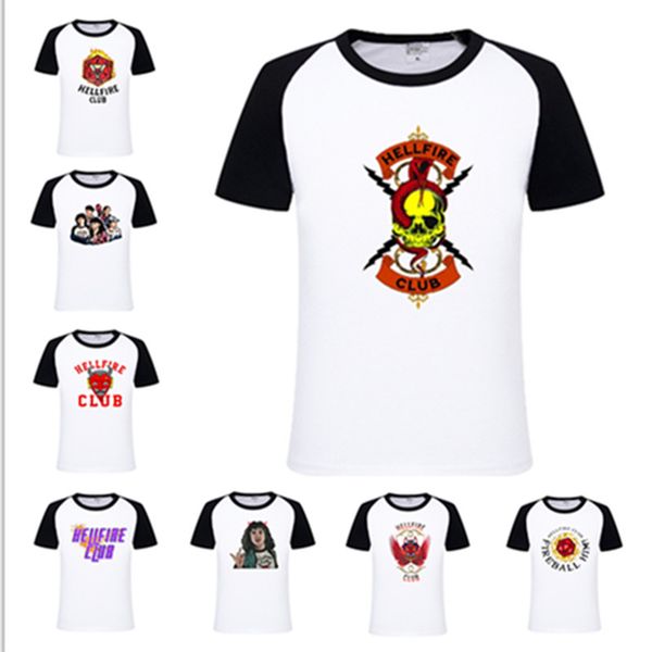 

hellfire club hawkins tv 80s nostalgia retro d&d t-shirt 2022, White