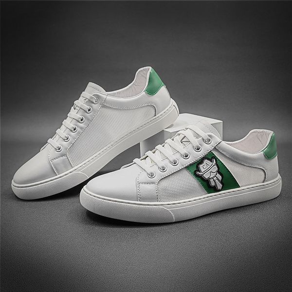 

men women dress shoes casual snake tiger genuine leather fashion flats bottoms lover sneakers