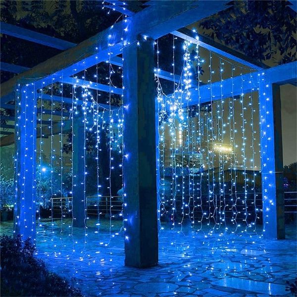 LED-Lichtvorhang, 3–12 m, blinkende Lichterkette, für drinnen und draußen, Eiszapfen-Lichterkette, Ferienhaus, Weihnachten, Hochzeitsdekoration, 220408