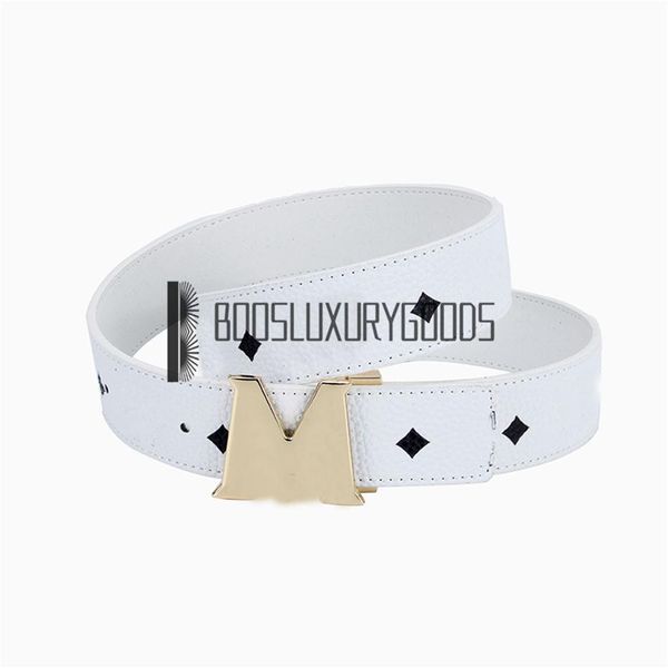 

2021 m luxury designer belt genuine leather women belts for men letter double big gold classical247o, Black;brown