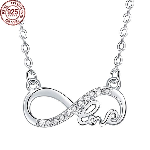 

2022 s925 silver 8-character necklace love pendant symbol jewelry for women girls original design