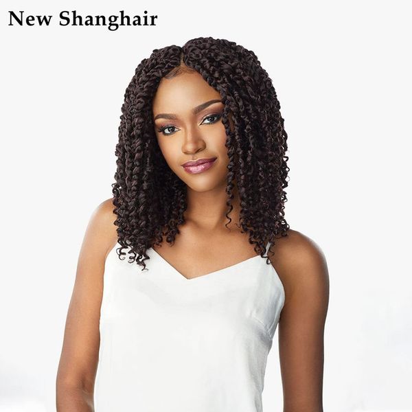 

passion twist hair 24 inch passion twists crochet hair for black women pre twisted curly synthetic braiding hair extensions bs01