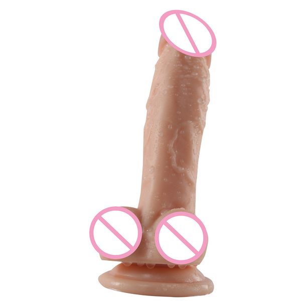 Realistischer 6,7-Zoll-Penis-Dildo aus sicherem PVC, 17 cm, sexy Spielzeug für Frauen mit starkem Saugnapf, lebensechter Eierball für Erwachsene, 18 Schönheitsartikel