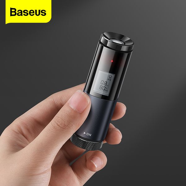 Baseus testador automático de álcool testadores de respiração LED LED Display portátil USB Ferramentas de teste de álcool de bafômetro recarregável