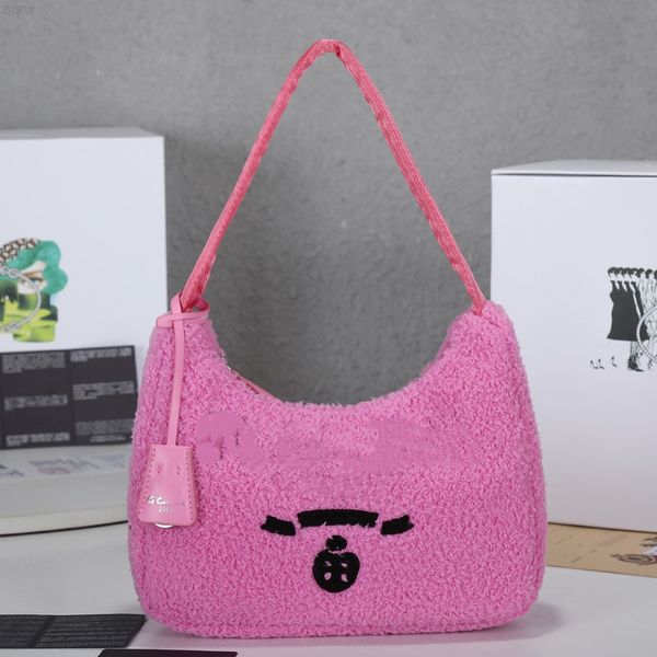 

2022 new luxury fashion ladies shoulder bags re-edition handbag messenger bag soft terry fabric women mini totes